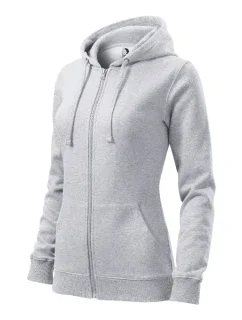 Trendy Zipper mikina dámská světle šedý melír