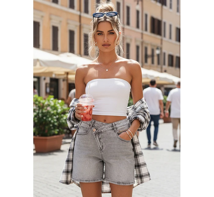 Spodenki damskie szare model 22118250 - FashionStreet