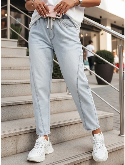 Dámské džíny s pasem světle modré FashionStreet UY3009