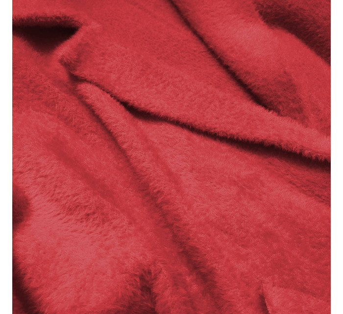 Dlouhý červený vlněný přehoz přes oblečení typu model 17144733 - MADE IN ITALY
