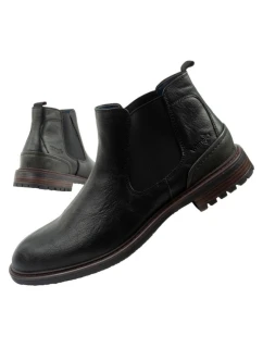 Wrangler Randy pánské boty sable boty elegantní módní slip-on černé