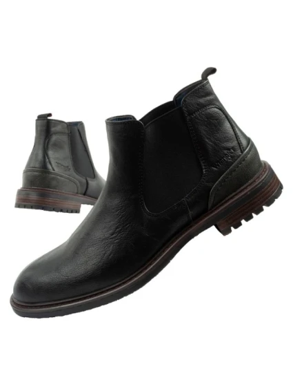 Wrangler Randy pánské boty sable boty elegantní módní slip-on černé