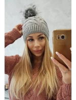 Fleecová čepice Ela K242 světle šedá