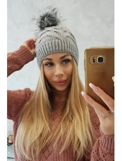 Fleecová čepice Ela K242 světle šedá