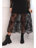 Dámské šaty s model 21755776 spodkem a rukávy černá - K-Fashion