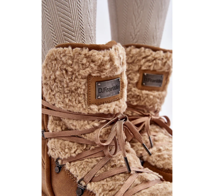 Voděodolné sněhule na platformě veganské D.Franklin DFSH370004 Hnědé