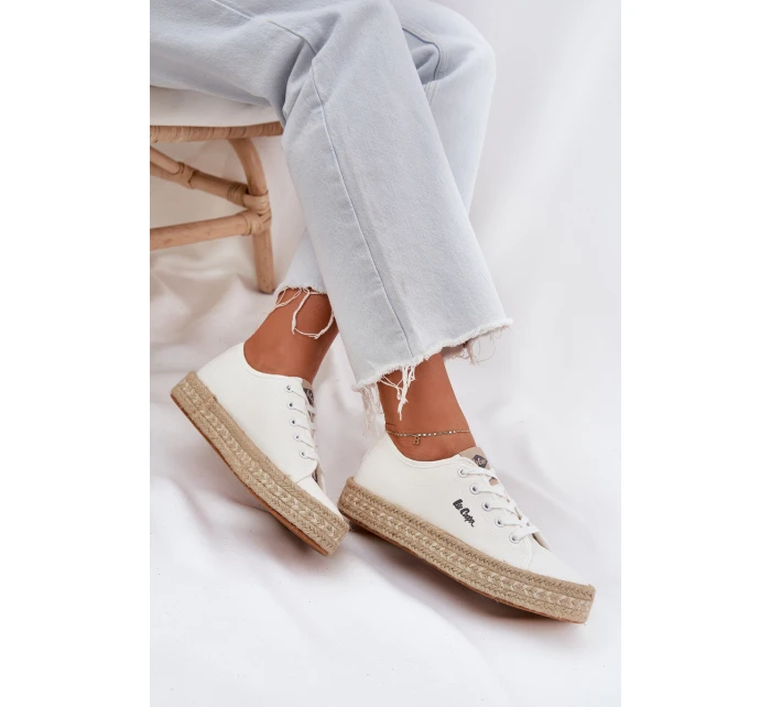 Dámské Tenisky S Pletením model 21694029 Bílé - Lee Cooper Dámské Tenisky S Pletením model 21694029 Bílé - Lee Cooper