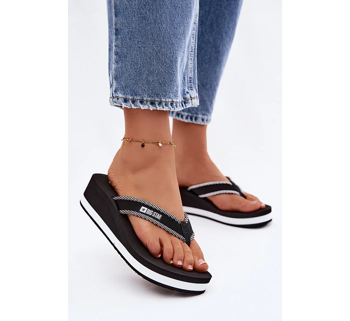 Dámské žabky na platformě Big Star NN274A727 Černé