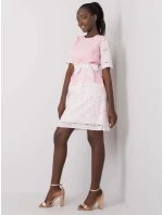 Šaty LK SK 506836 1.74P bílá a růžová