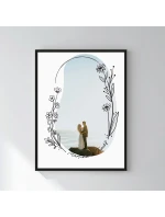 Personalizovaný magický fotoobraz v rámu - 30x40 - květinové ohraničení Personalizovaný magický fotoobraz v rámu - 30x40 - květinové ohraničení