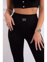 Žebrované legíny model 20686777 černé - Kesi Žebrované legíny model 20686777 černé - Kesi