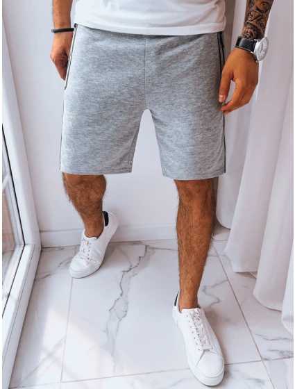 Pánské světle šedé teplákové kraťasy Dstreet model 21968823 - FashionStreet