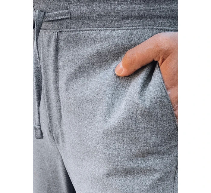 Pánské tmavě šedé látkové kalhoty FashionStreet UX4412