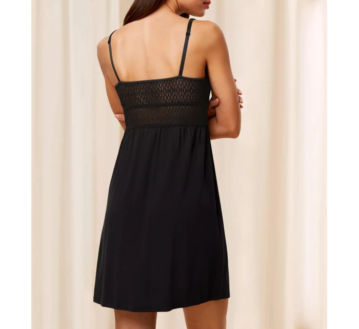Dámská noční košile Aura Spotlight NDK 01 X - BLACK - černá 0004 - TRIUMPH
