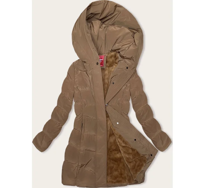 Hnědá zimní bunda s kapucí model 21246067 - LHD
