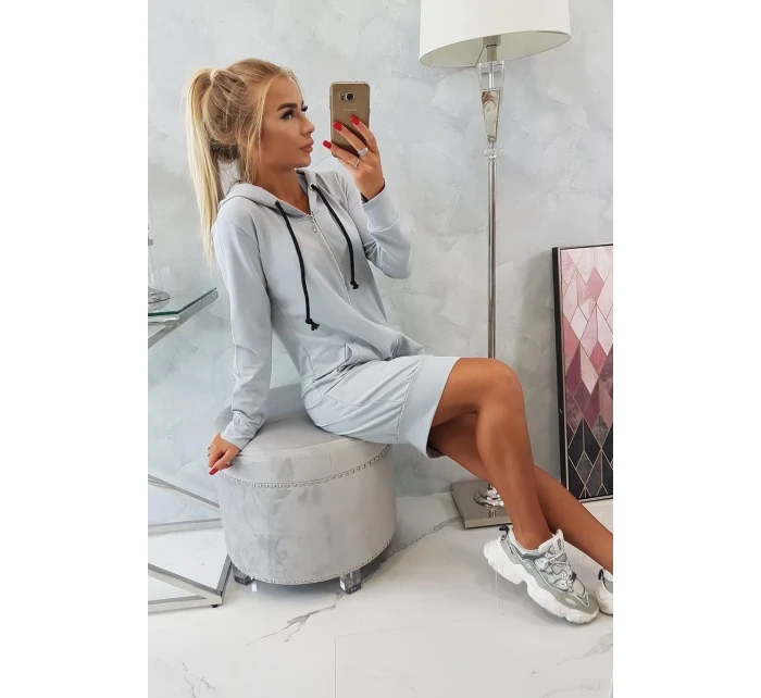 Mikina s kapucí šedá