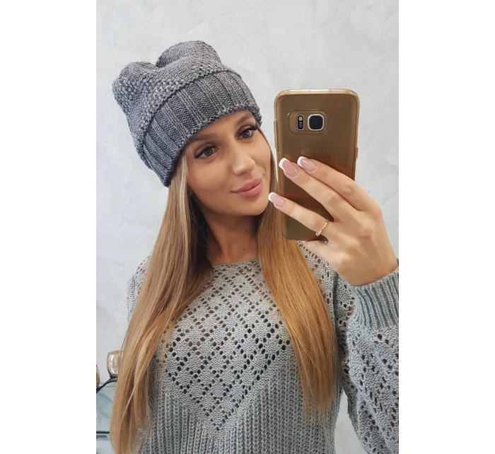 Dámská čepice Danuta K331 tmavě šedá Dámská čepice Danuta K331 tmavě šedá