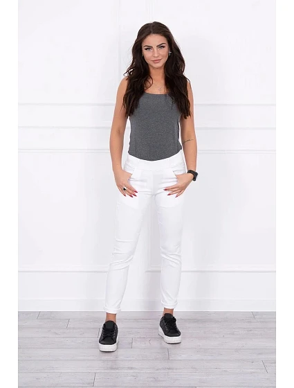 Kalhoty barevné džínové bílé