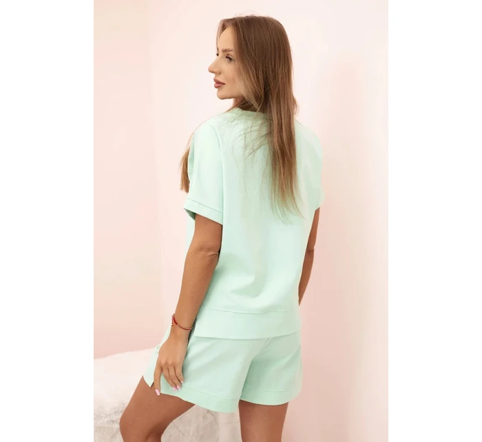 Dámský punto set s krátkými rukávy a šortkami mincovna
