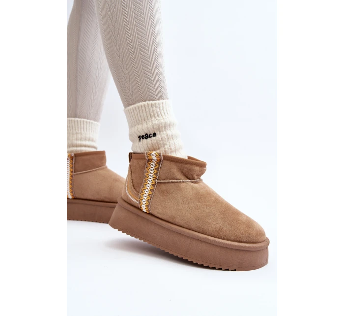 Sněhule na platformě se vzorem světle hnědé model 21645939 - Boto Sněhule na platformě se vzorem světle hnědé model 21645939 - Boto