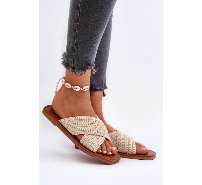 Dámské ploché žabky Big Star model 21653849 béžové - Big Star Shoes