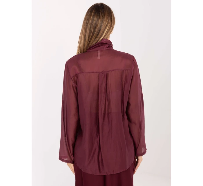 Koszula IT KS model 21786397 bordowy - FPrice Koszula IT KS model 21786397 bordowy - FPrice