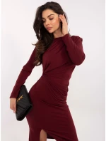 Sukienka IT SK bordowy model 21724537 - FPrice Sukienka IT SK bordowy model 21724537 - FPrice