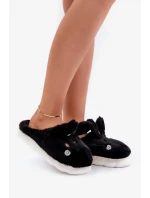 Futrzane Pantofle S Motivem Králíčka Černé Natasha Futrzane Pantofle S Motivem Králíčka Černé Natasha