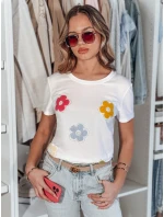 Dámské květinové tričko DAISYLA bílé FashionStreet RY2742