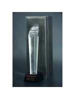 Trofeum szklane grawerowane z etui + wypełnienie farbą