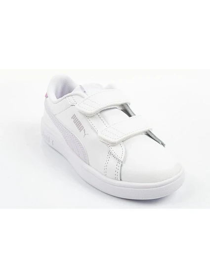 Dětské sportovní boty Puma Smash 3.0 – bílé kožené módní tenisky Dětské sportovní boty Puma Smash 3.0 – bílé kožené módní tenisky
