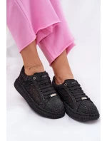 Zdobené tenisky na platformě GOE NN2N4021 černé Zdobené tenisky na platformě GOE NN2N4021 černé