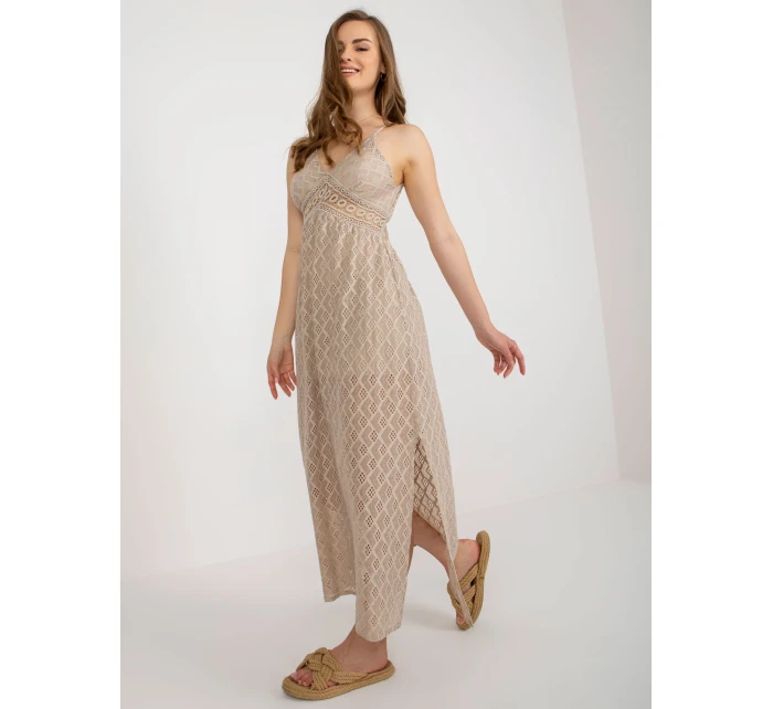 TW SK BI 8676 šaty.22 béžová TW SK BI 8676 šaty.22 béžová