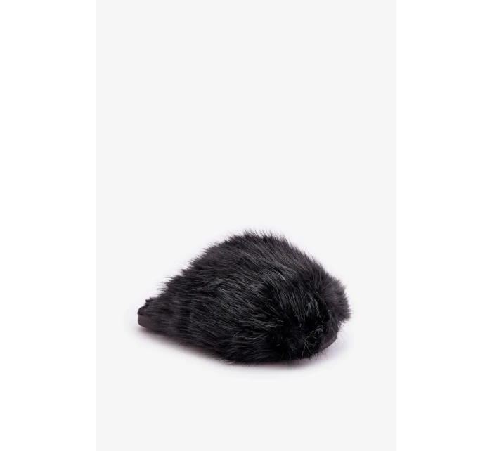 Futrzane Dámské Pantofle Černé Wladisa Futrzane Dámské Pantofle Černé Wladisa