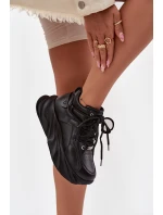 Dámské tenisky z přírodní kůže GOE – černé Dámské tenisky z přírodní kůže GOE – černé