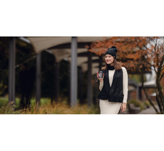 Dámský set šály a čepice Vuch Nurit Set Black Dámský set šály a čepice Vuch Nurit Set Black