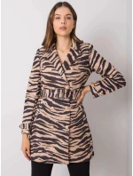 Dámský kabát EM PL 22215.55 černo-béžový - FPrice