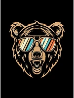 Pánská mikina s kapucí bear black FashionStreet NX0041B Pánská mikina s kapucí bear black FashionStreet NX0041B