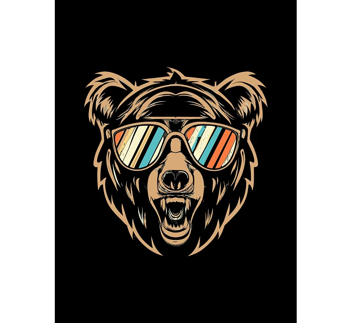 Pánská mikina s kapucí bear black FashionStreet NX0041B Pánská mikina s kapucí bear black FashionStreet NX0041B