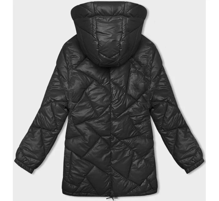 Černá dámská zimní prošívaná bunda model 21246192 - J.STYLE Černá dámská zimní prošívaná bunda model 21246192 - J.STYLE