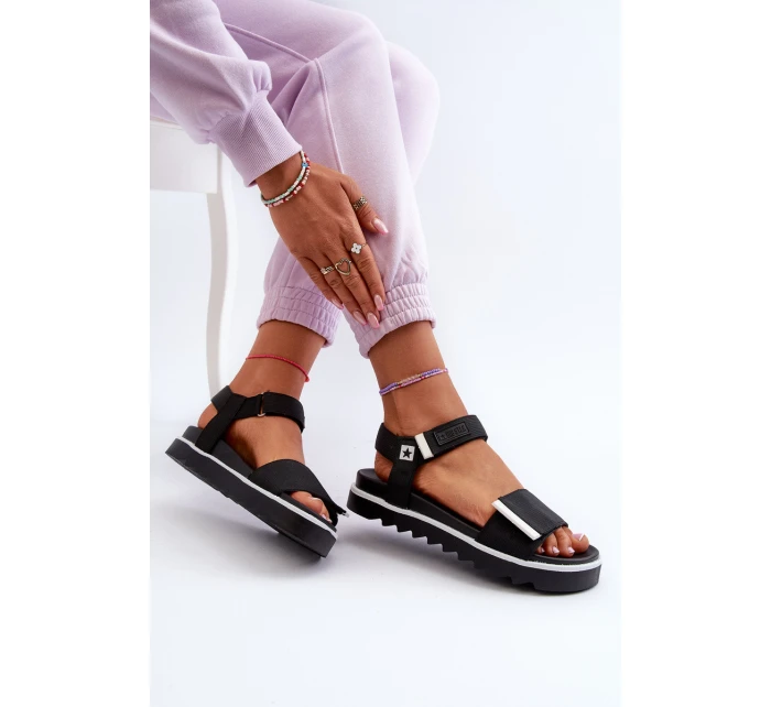 Dámské sandály na platformě Big Star NN274778 černé Dámské sandály na platformě Big Star NN274778 černé