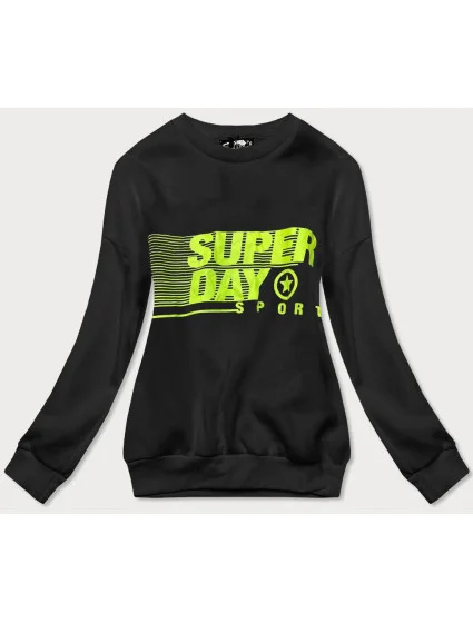 Černá dámská tepláková mikina s potiskem model 17182406 - J.STYLE