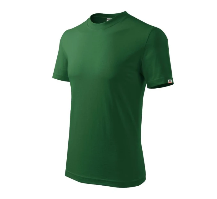 Základní unisex tričko (lahvově zelené (štítek značky))