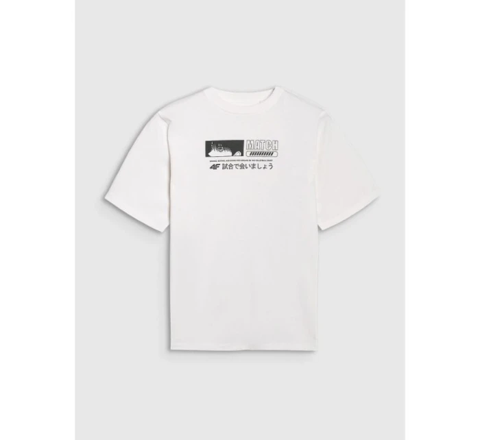 Chlapecké tričko oversize s potiskem 4F 4FJRAW25TTSHM3065-10S Chlapecké tričko oversize s potiskem 4F 4FJRAW25TTSHM3065-10S