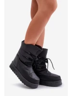 Sněhule na platformě se zipem Big Star model 21678314 Černé - Big Star Shoes