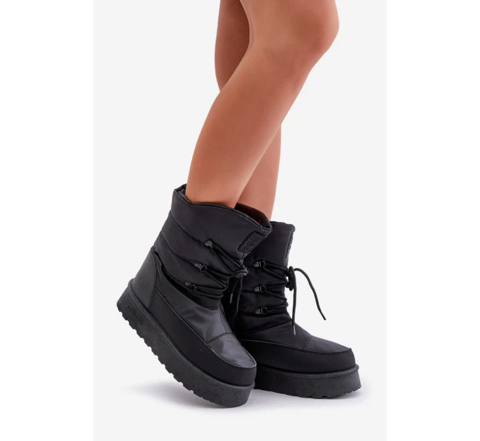 Sněhule na platformě se zipem Big Star model 21678314 Černé - Big Star Shoes