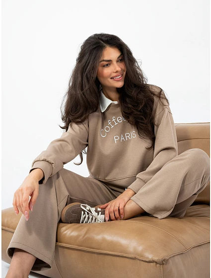 Bluza IT BL model 22067016 ciemny bezowy - FPrice Bluza IT BL model 22067016 ciemny bezowy - FPrice