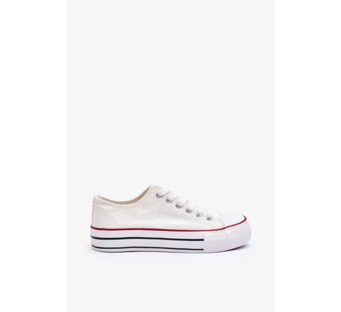 Nízké klasické tenisky na platformě Bílé Jazlyn Nízké klasické tenisky na platformě Bílé Jazlyn