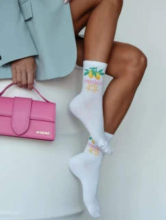 Dámské ponožky LIMONCELLO – bílé