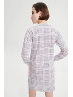 Dámská noční košile s dlouhým rukávem model 19379808 růžové - Vamp Dámská noční košile s dlouhým rukávem model 19379808 růžové - Vamp